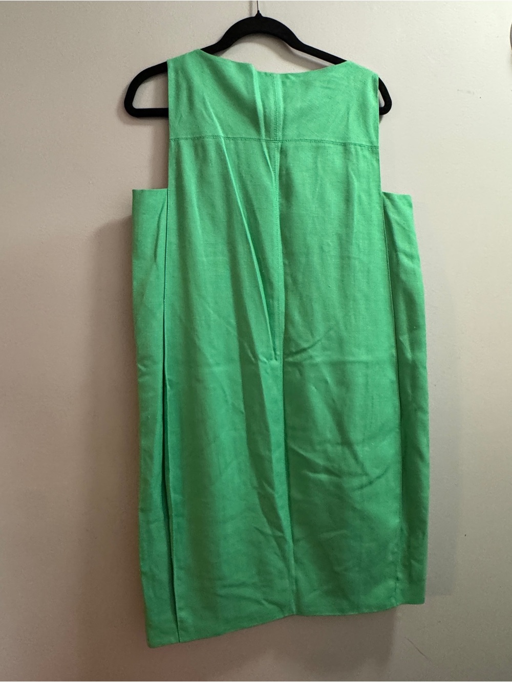 Diane Von Furstenberg Vibrant Green Sleeveless Shift Dress sz 12 - Picture 3 of 5
